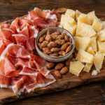Jamón, Grana Padano y almendras